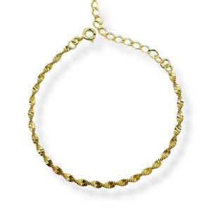 Pulseira Singapura Banho Ouro