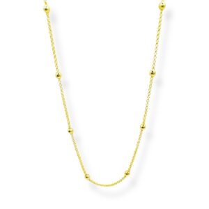 Colar com Bolinhas Banho Ouro