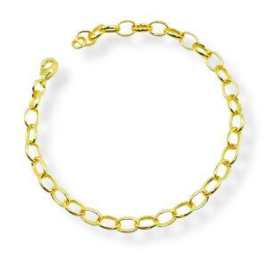 Pulseira Elos Ovais Banho Ouro