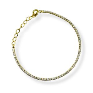 Pulseira Zircônia Banho Ouro