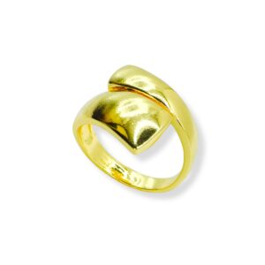 Anel Liso Ajustável Banho Ouro