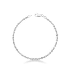 Tornozeleira Cordão Baiano Banho Prata